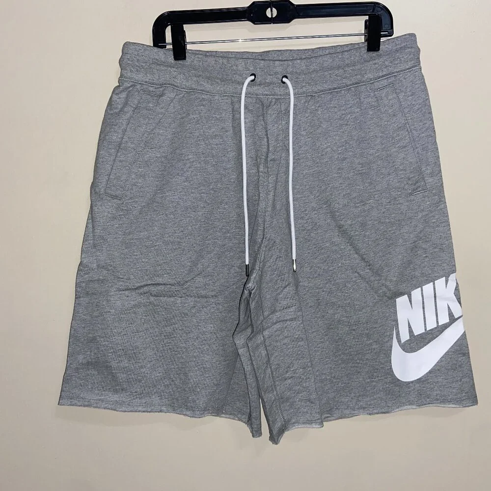 Nike Sportswear French Terry Shorts Fleece AT5267-063 Grey White Men's NEW